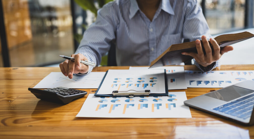 accountant handling finance